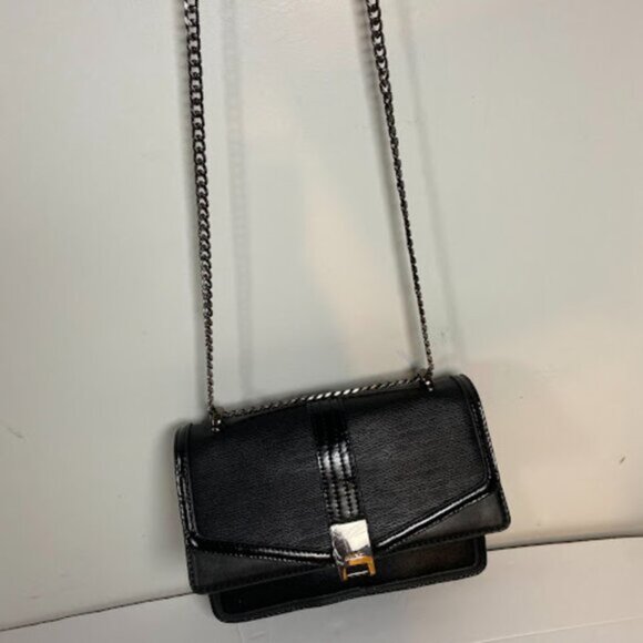 Aldo Black Women's Crossbody Bag Chain Shoulder Bag Small New With Tags - Picture 3 of 9